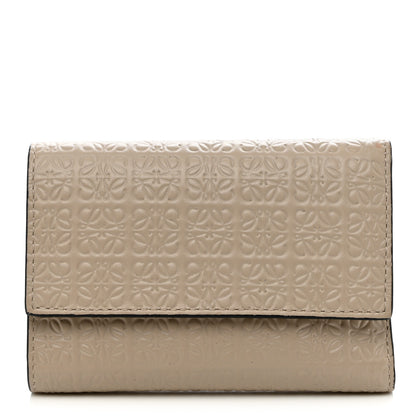 Loewe Calfskin Embossed Small Wallet Light Oat 1 of 9