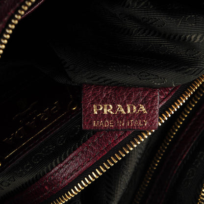 Prada Cervo Deerskin Bauletto Amaranto 9 of 9