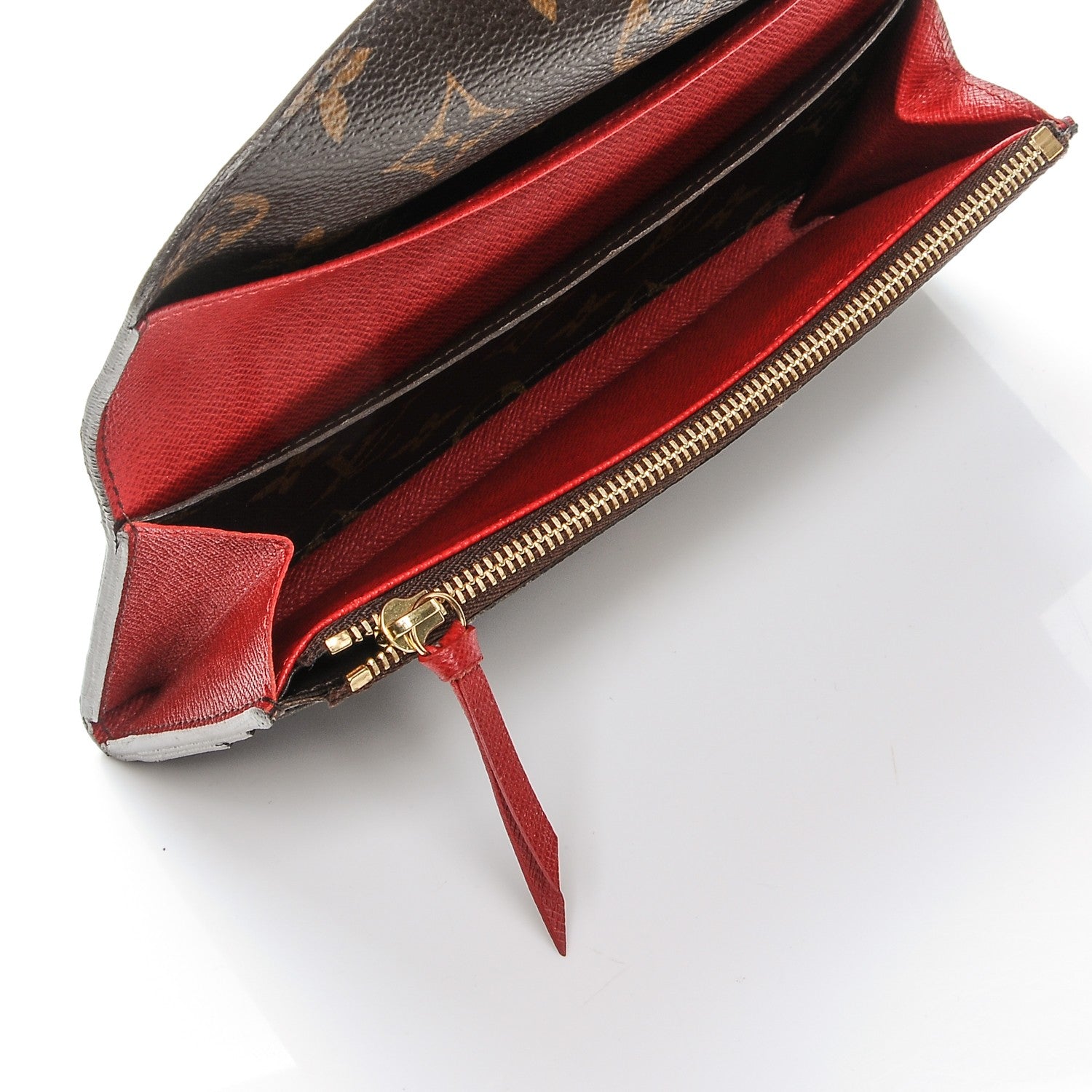 Louis Vuitton Monogram Emilie Wallet Red 5 of 7