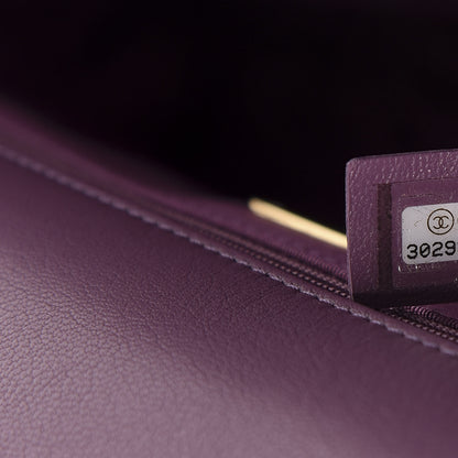 Chanel Goatskin Quilted Medium 19 Flap Violet Purple 8 of 11