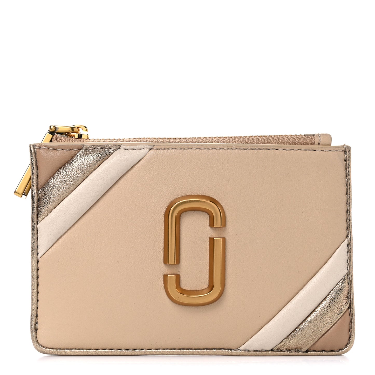 Calfskin Glam Shot Top Zip Multi Wallet Curds Whey