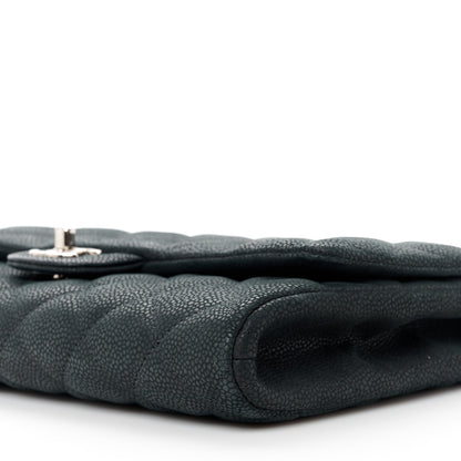 Chanel Iridescent Caviar Quilted Clutch With Chain Flap Black 11 of 12