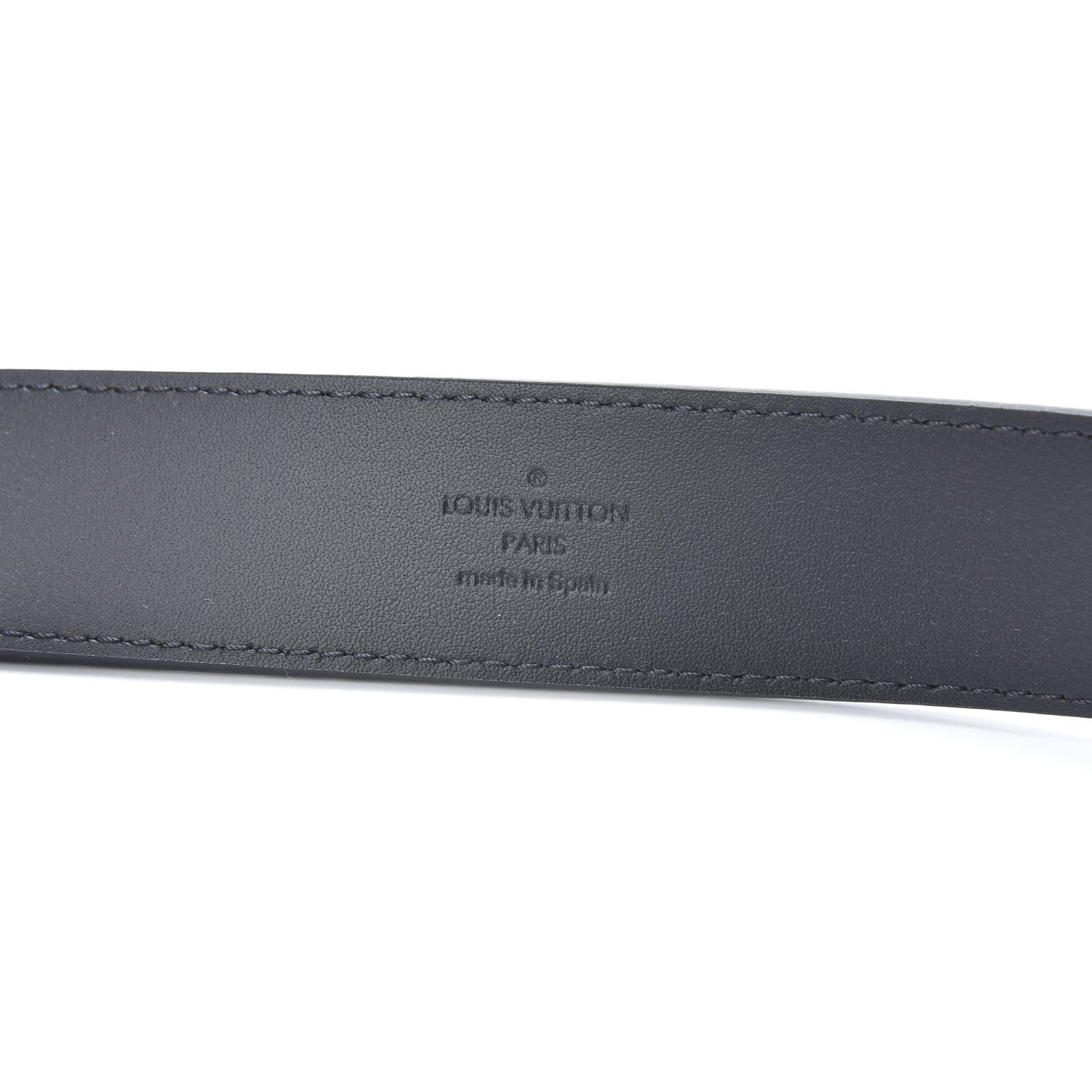 Louis Vuitton Calfskin 35mm Pont Neuf Belt 85 34 Black 3 of 7