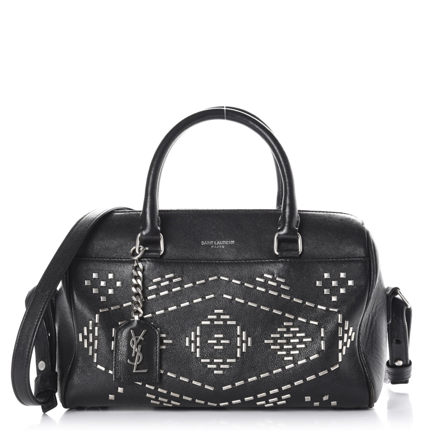 Calfskin Studded Classic Baby Duffle Black