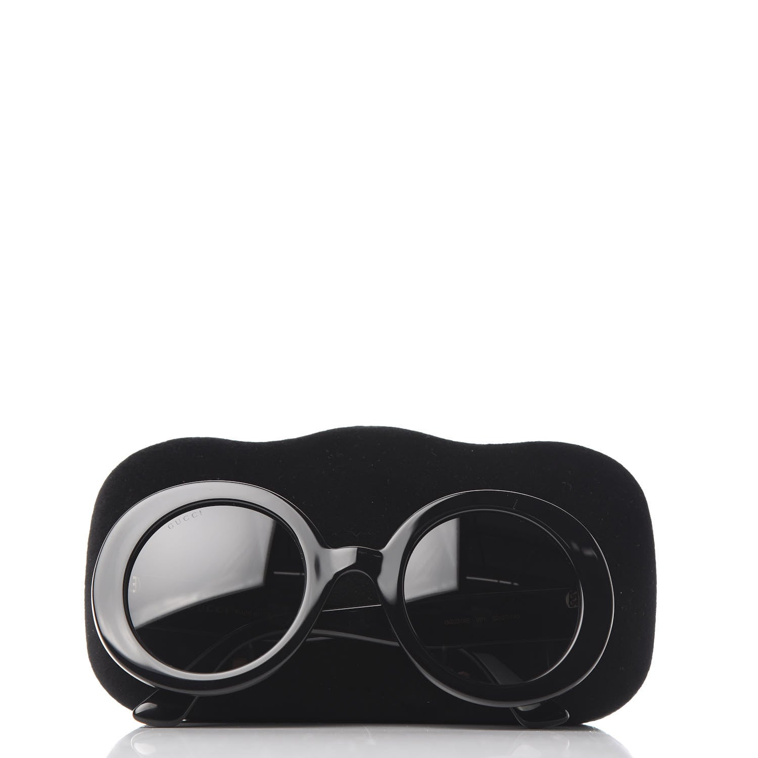 Gucci Acetate Round GG Sunglasses GG0319S Black 7 of 7