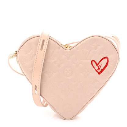 Louis Vuitton Lambskin Embossed Monogram Fall In Love Sac Coeur Light Pink 1 of 9