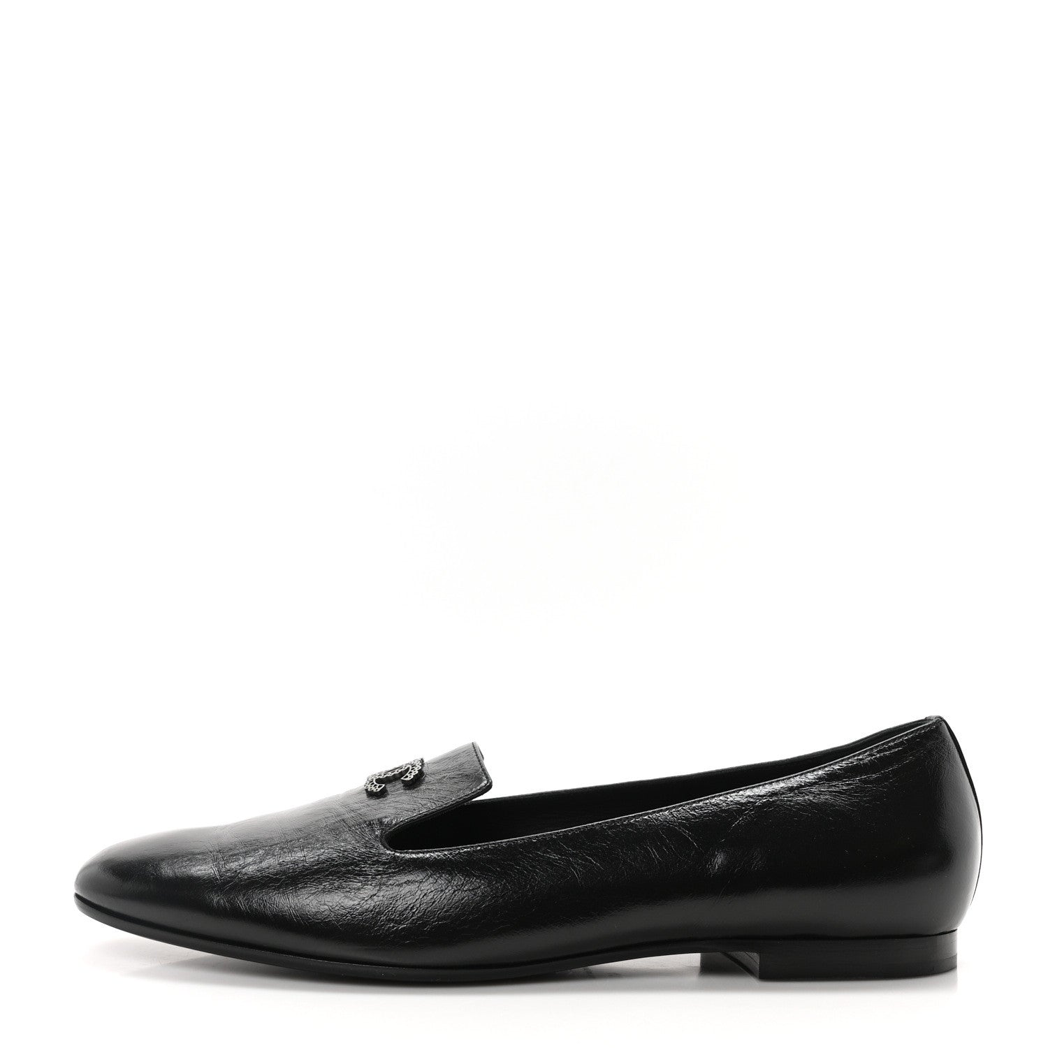 Chanel Lambskin CC Loafers 41 Black 2 of 19