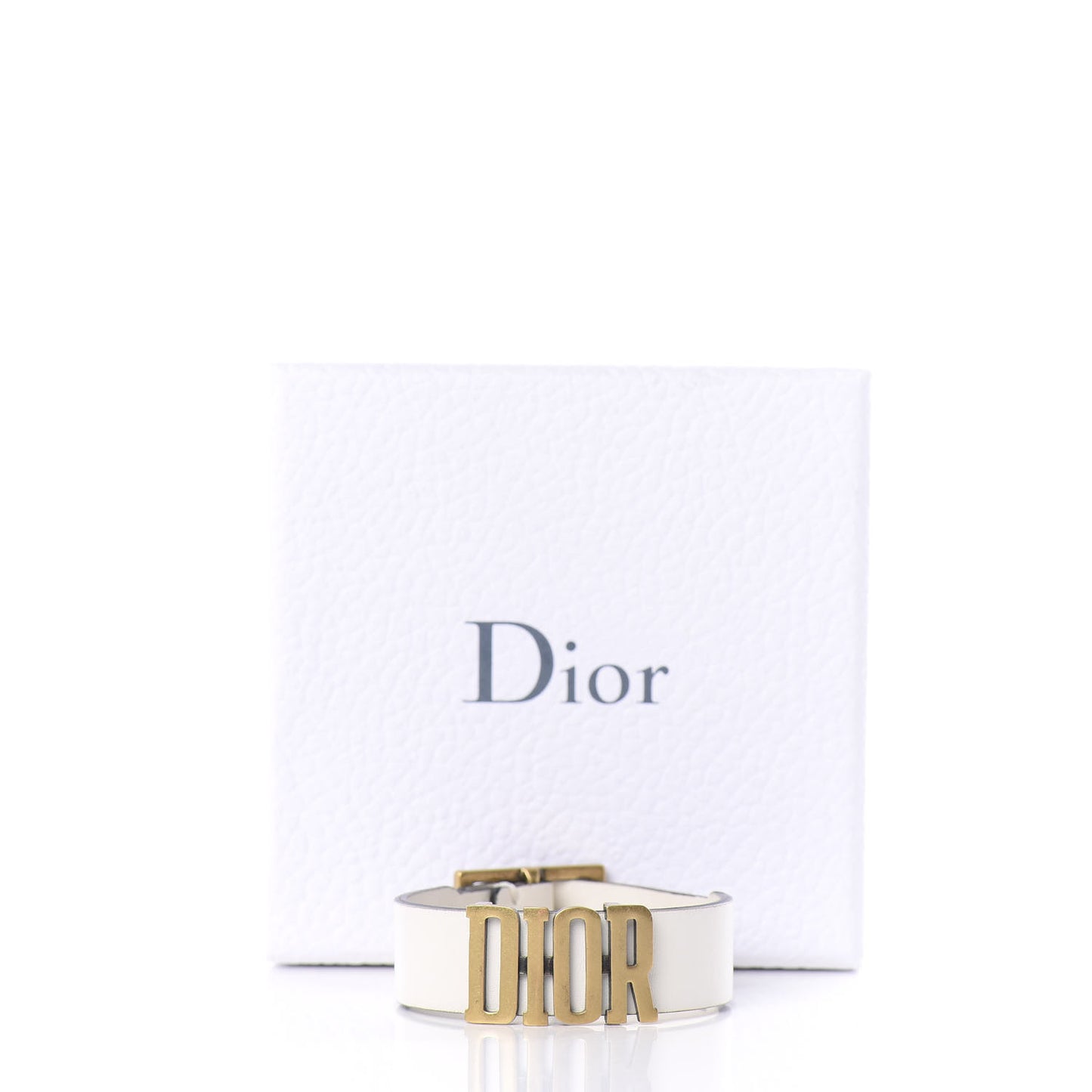 Calfskin Logo Bracelet White
