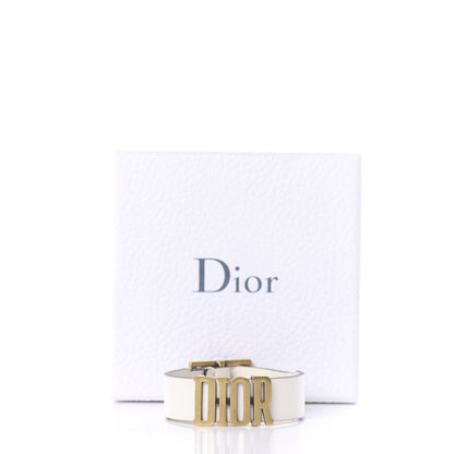 Christian Dior Calfskin Logo Bracelet White 4 of 4