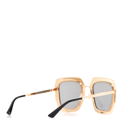 Gucci Metal Acetate Crystal Oversize GG0115S Sunglasses Rose Gold 4 of 8