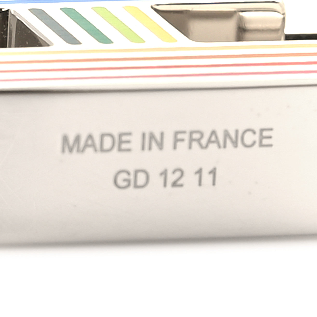 Lacquered Palladium Cadenas Quizz Rainbow Key Ring Multicolor