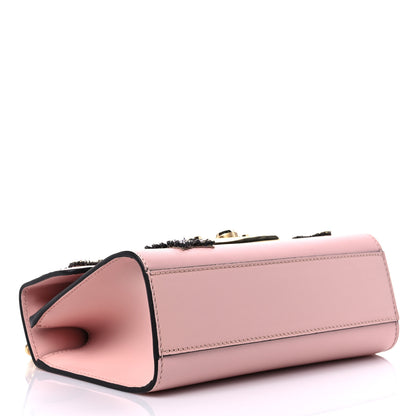 Gucci Calfskin Crystal Star Embroidered Small Padlock Shoulder Bag Perfect Pink Multicolor 4 of 10