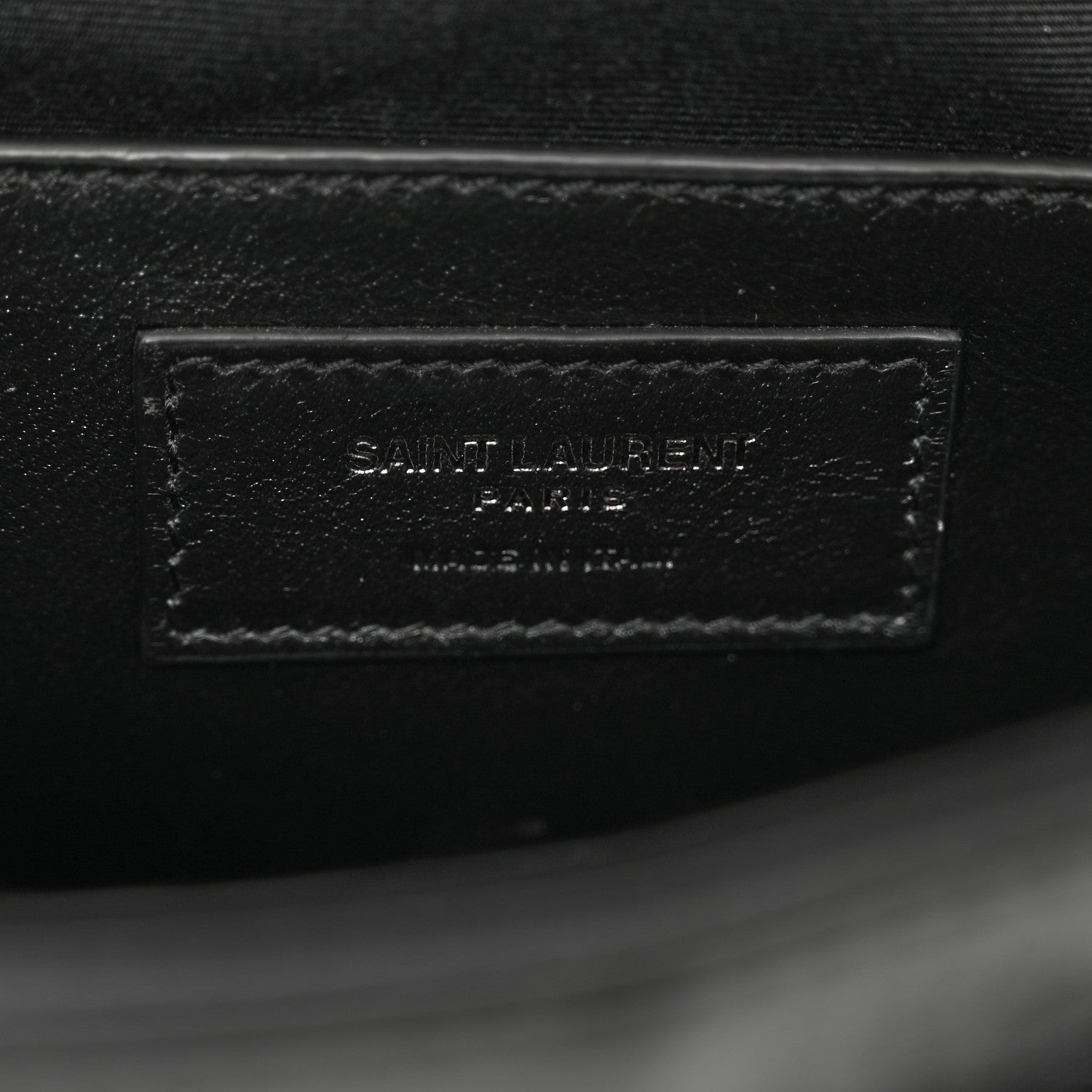 Saint Laurent Crinkled Calfskin Matelasse Monogram Baby Niki Chain Satchel Black 6 of 10