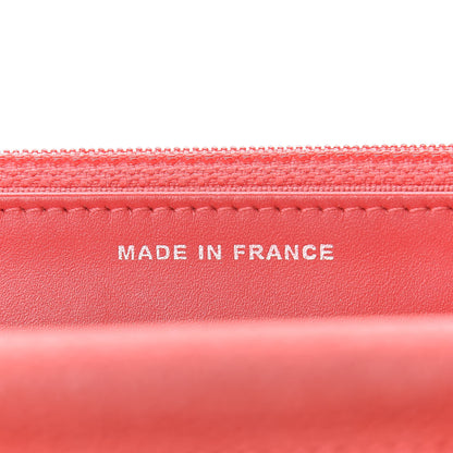 Chanel Iridescent Caviar Quilted Wallet On Chain WOC Coral 7 of 16