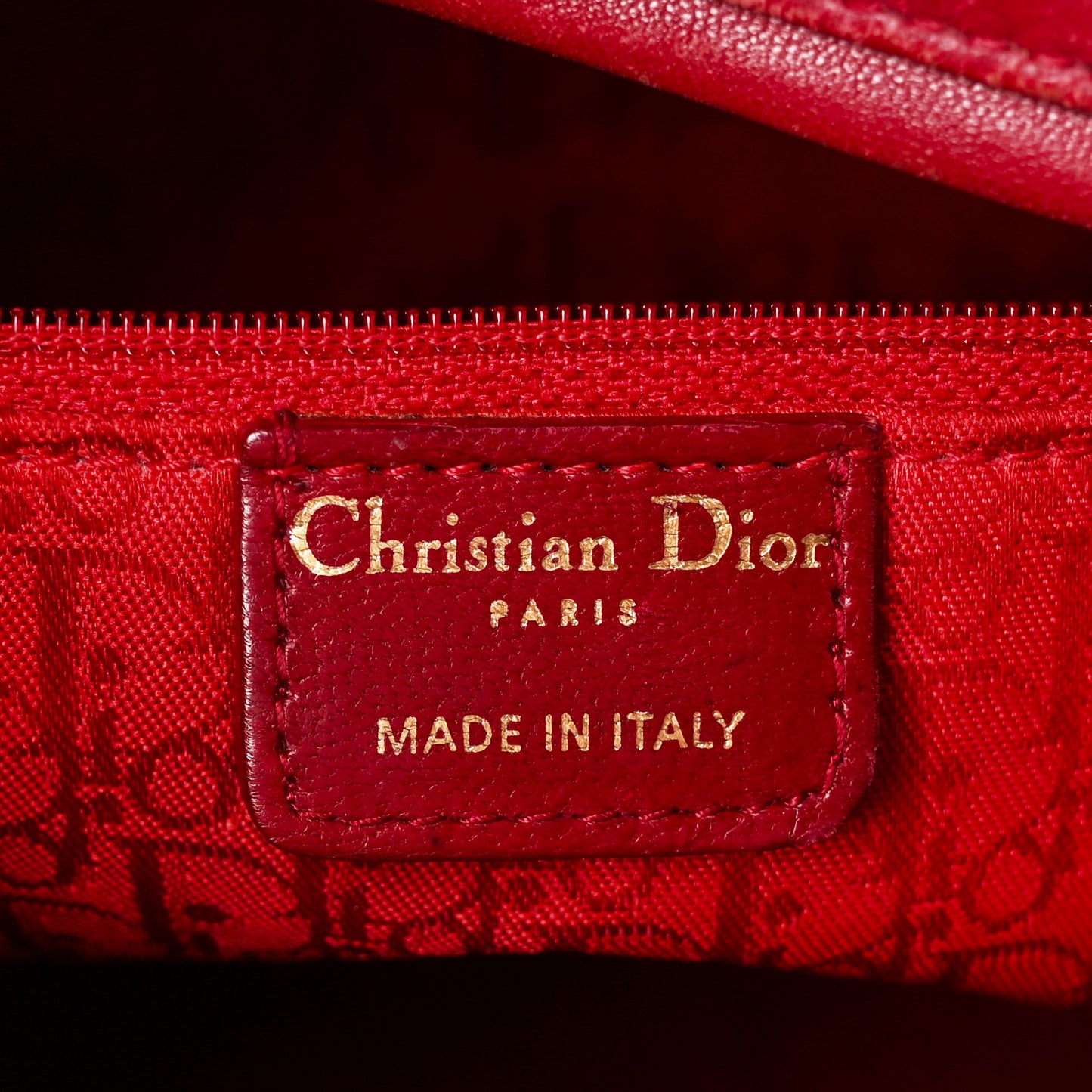 Lambskin Cannage Large Lady Dior Burgundy