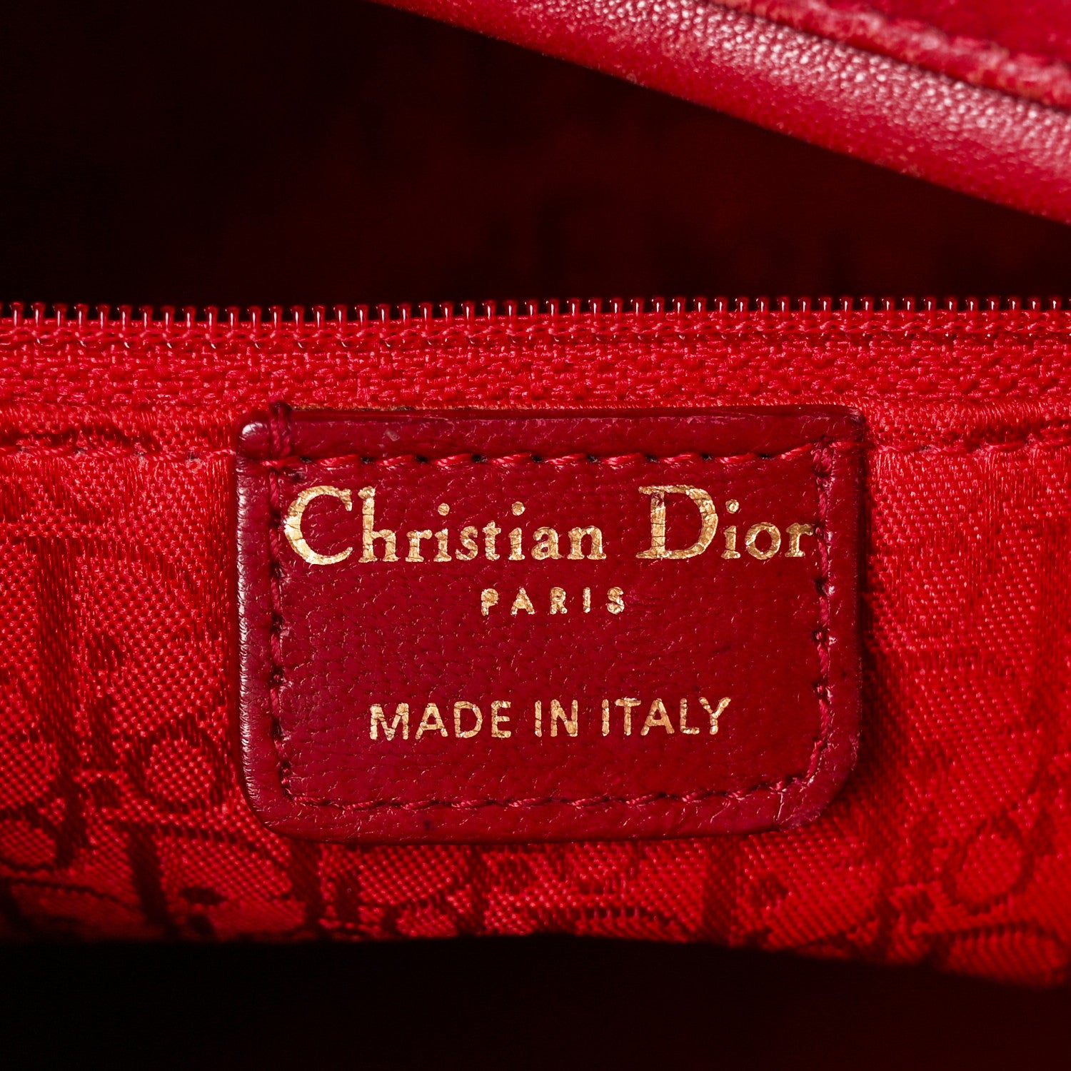 Christian Dior Lambskin Cannage Large Lady Dior Burgundy 6 of 15