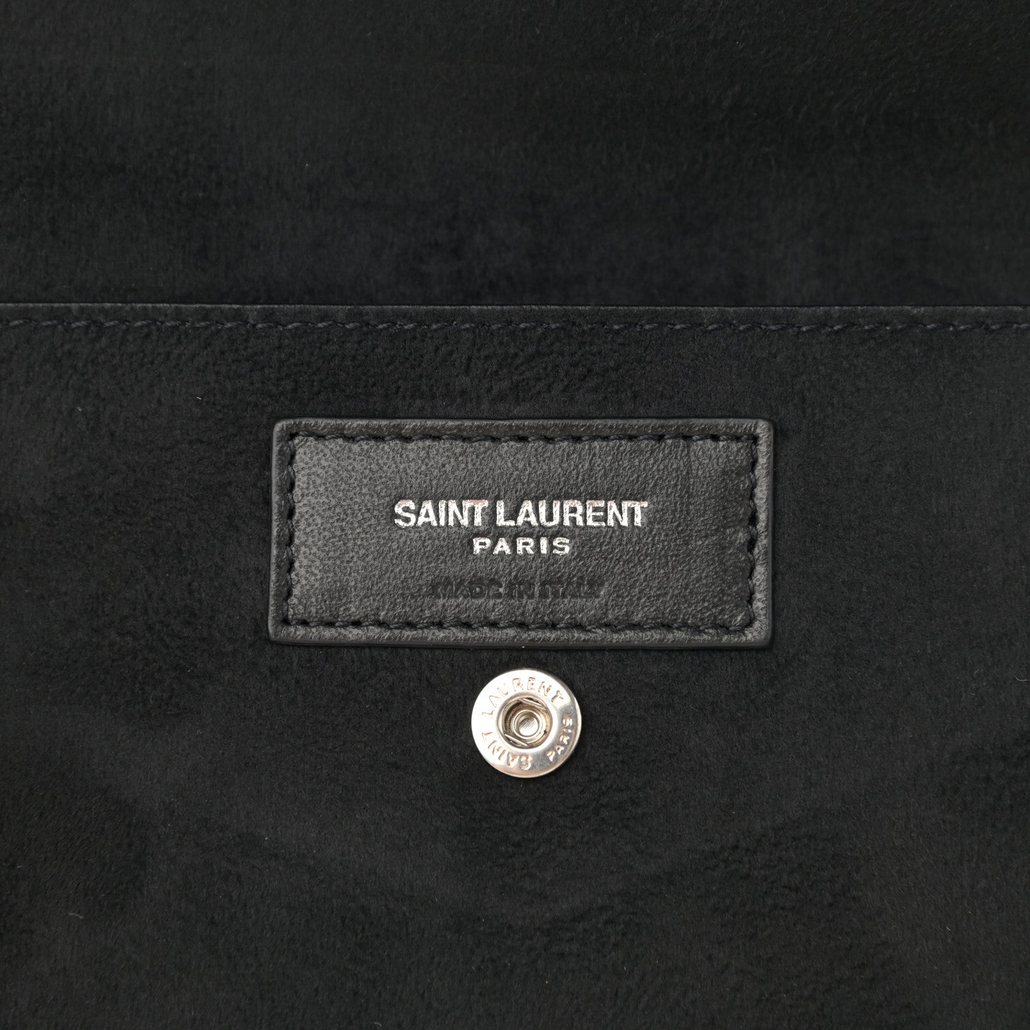Saint Laurent Lambskin Teddy Drawstring Bag Black 6 of 10