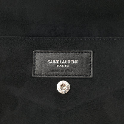 Saint Laurent Lambskin Teddy Drawstring Bag Black 6 of 10