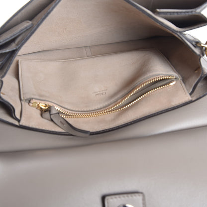 Chloe Calfskin Suede Medium Faye Shoulder Bag Motty Grey 5 of 7