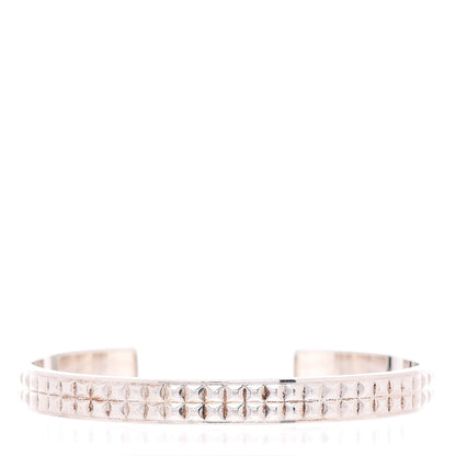 Tiffany Sterling Silver Diamond Point 2-Row Cuff Bracelet 1 of 4