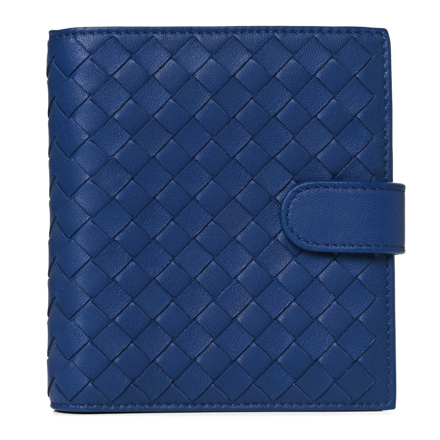 Nappa Intrecciato Mini Wallet Blue