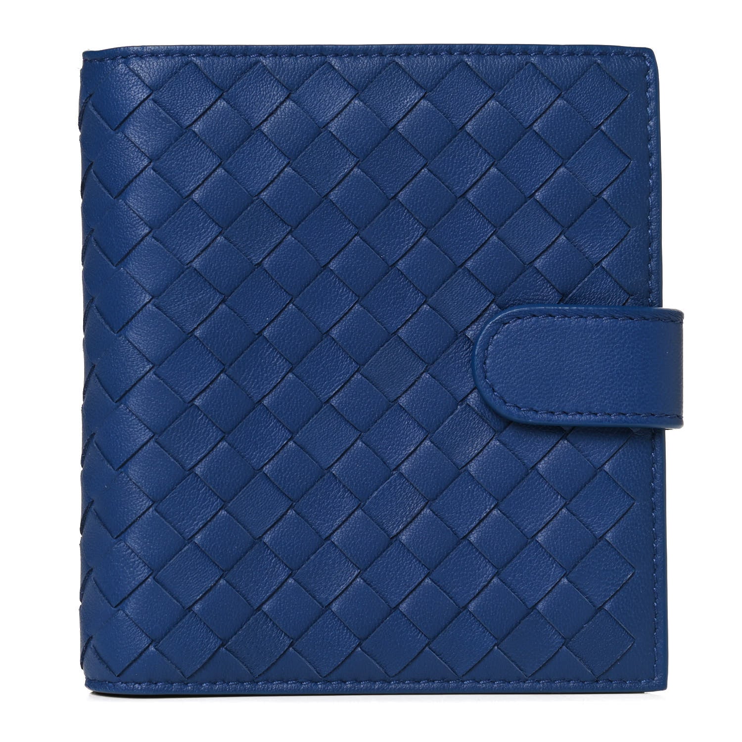 Bottega Veneta Nappa Intrecciato Mini Wallet Blue 1 of 11