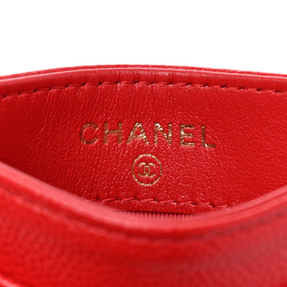 Chanel Caviar Quilted Card Holder Red 6 of 9