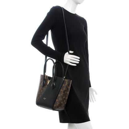 Louis Vuitton Calfskin Monogram Kimono Tote PM Black 2 of 7