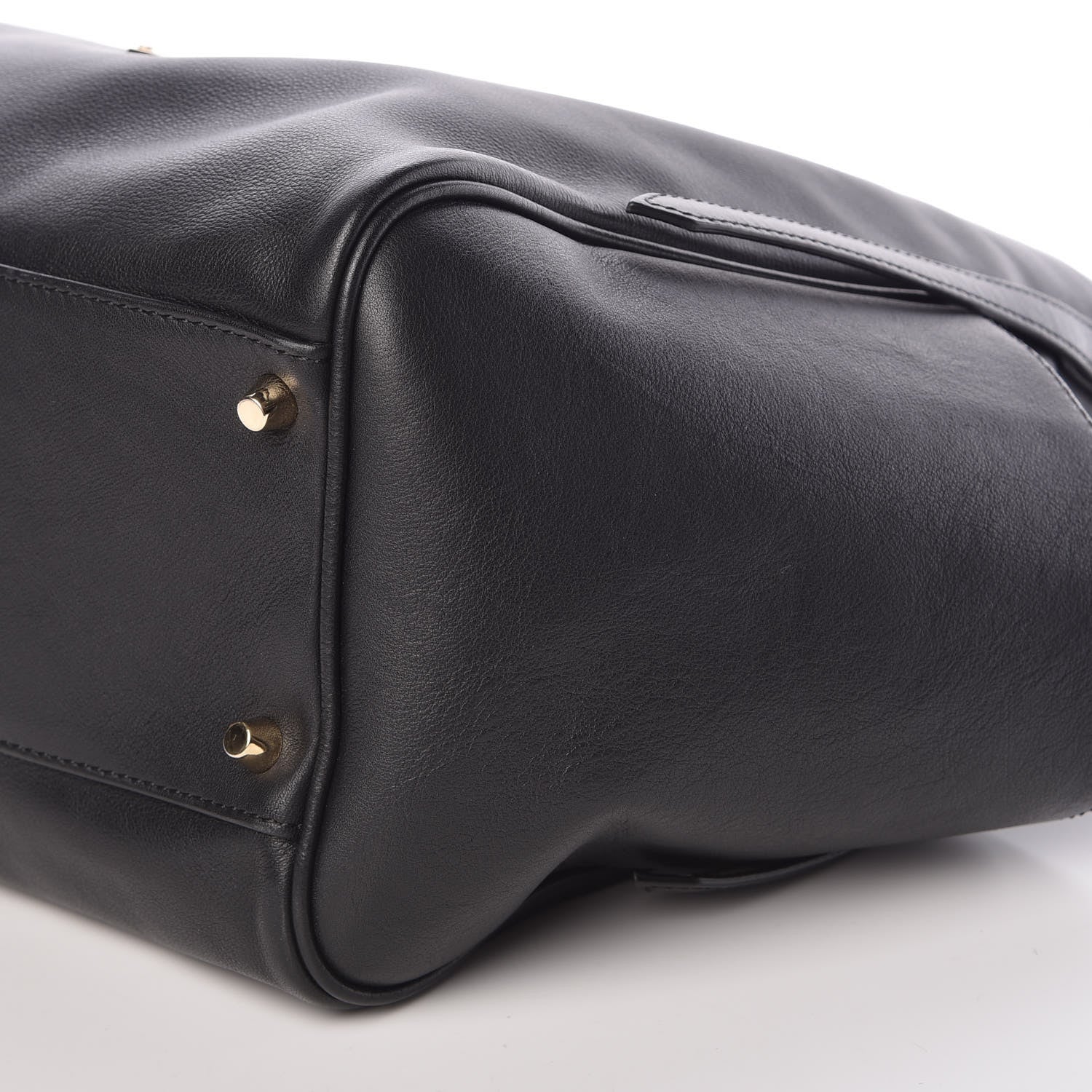 Burberry Calfskin Haymarket Check Small Canterbury Tote Black 11 of 11