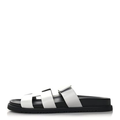 Hermes Calfskin Womens Chypre Sandals 40 White 1 of 8
