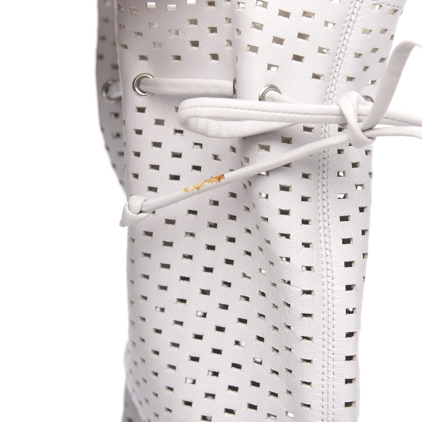 Perforated Nappa Suede Jennifer 120 Boots 37 White