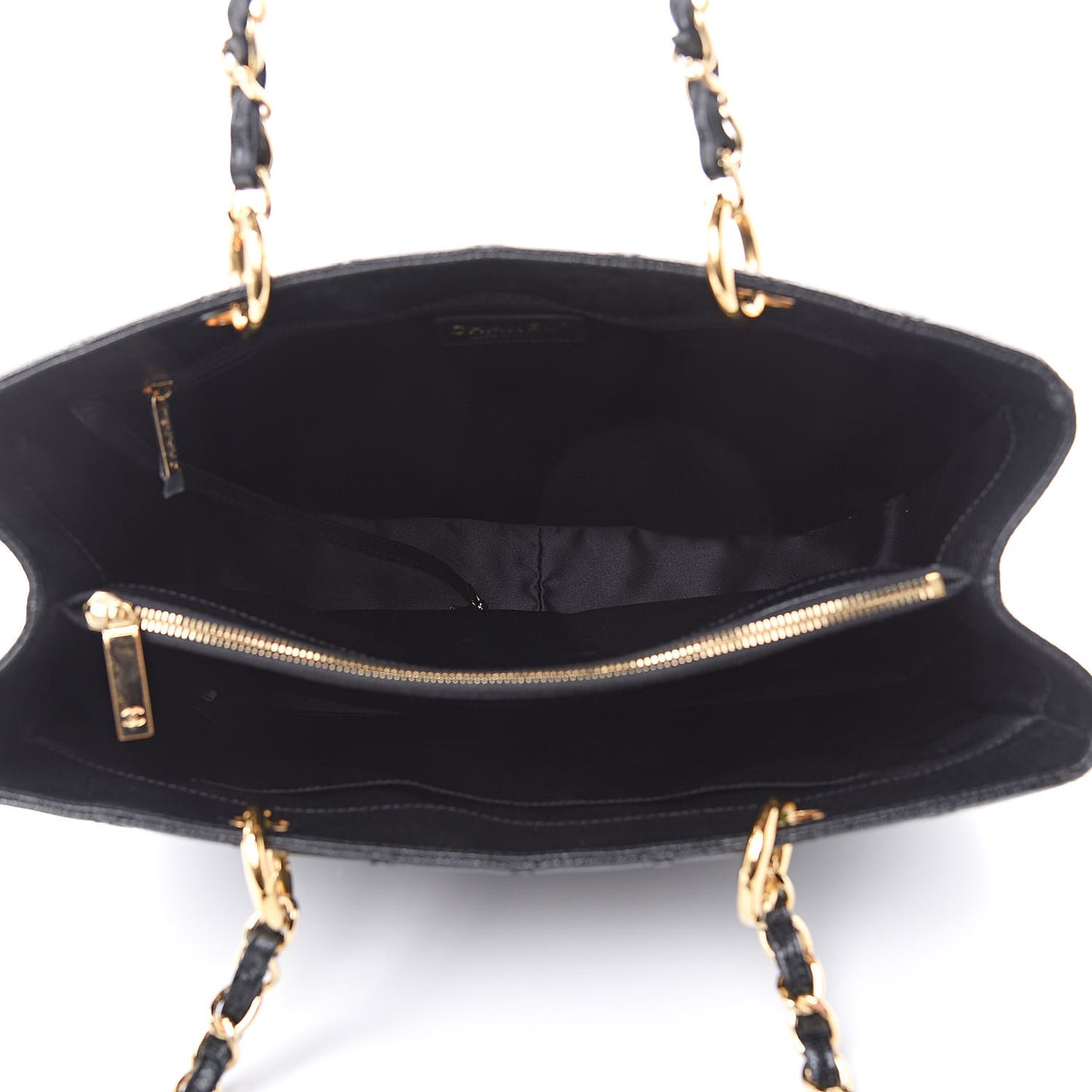 Caviar Quilted Grand Shopping Tote GST Black