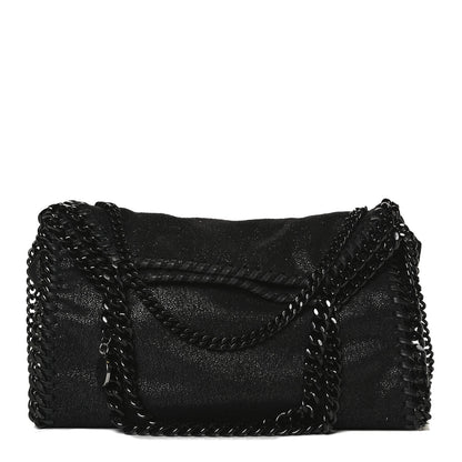 Stella McCartney Shaggy Deer Mini Falabella Fold Over Tote Black 2 of 12