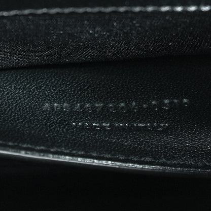 Saint Laurent Grain De Poudre Matelasse Chevron Medium Monogram Satchel Black 8 of 13