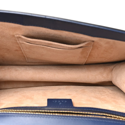Gucci Calfskin Medium Sylvie Top Handle Bag Blue 5 of 14
