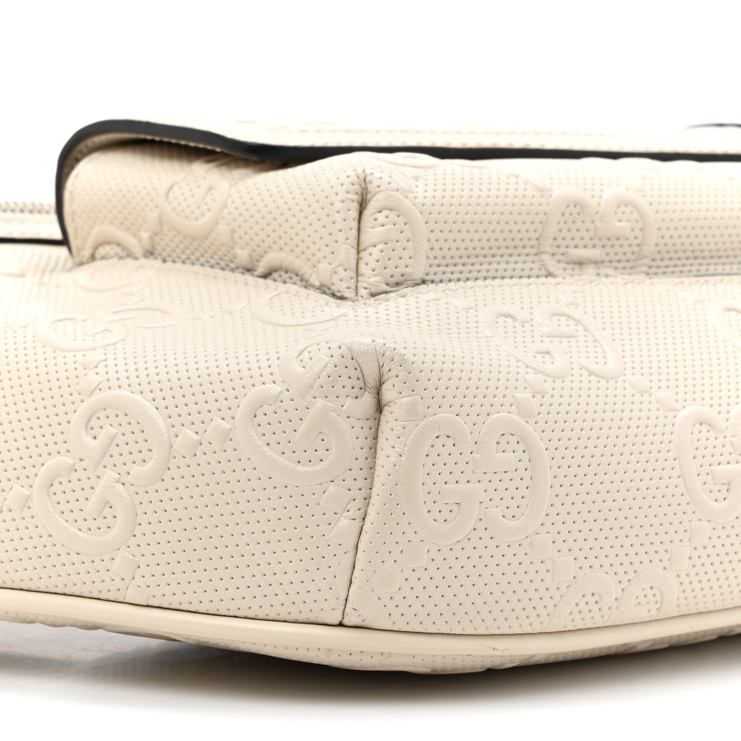 Gucci Calfskin GG Tennis Embossed Pocket Belt Bag Mystic White 10 of 15