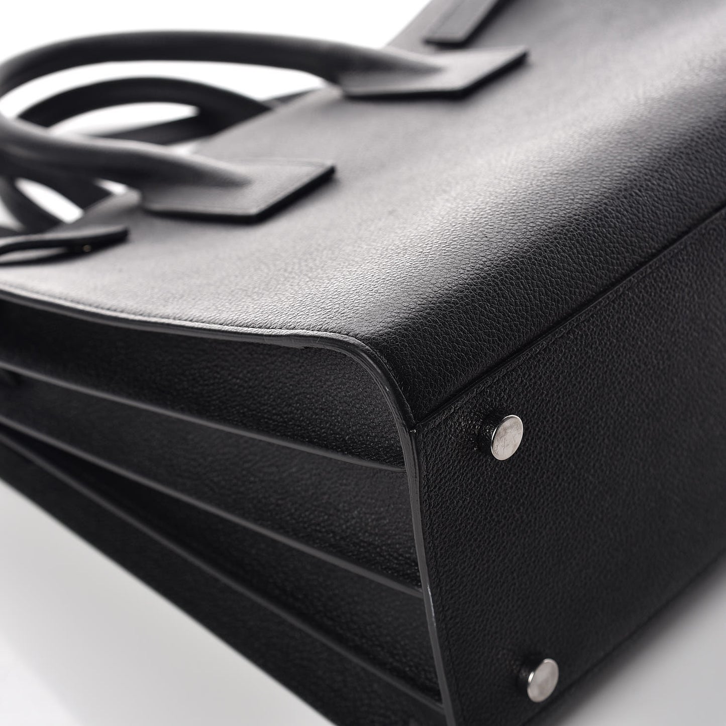 Grained Calfskin Small Sac De Jour Black