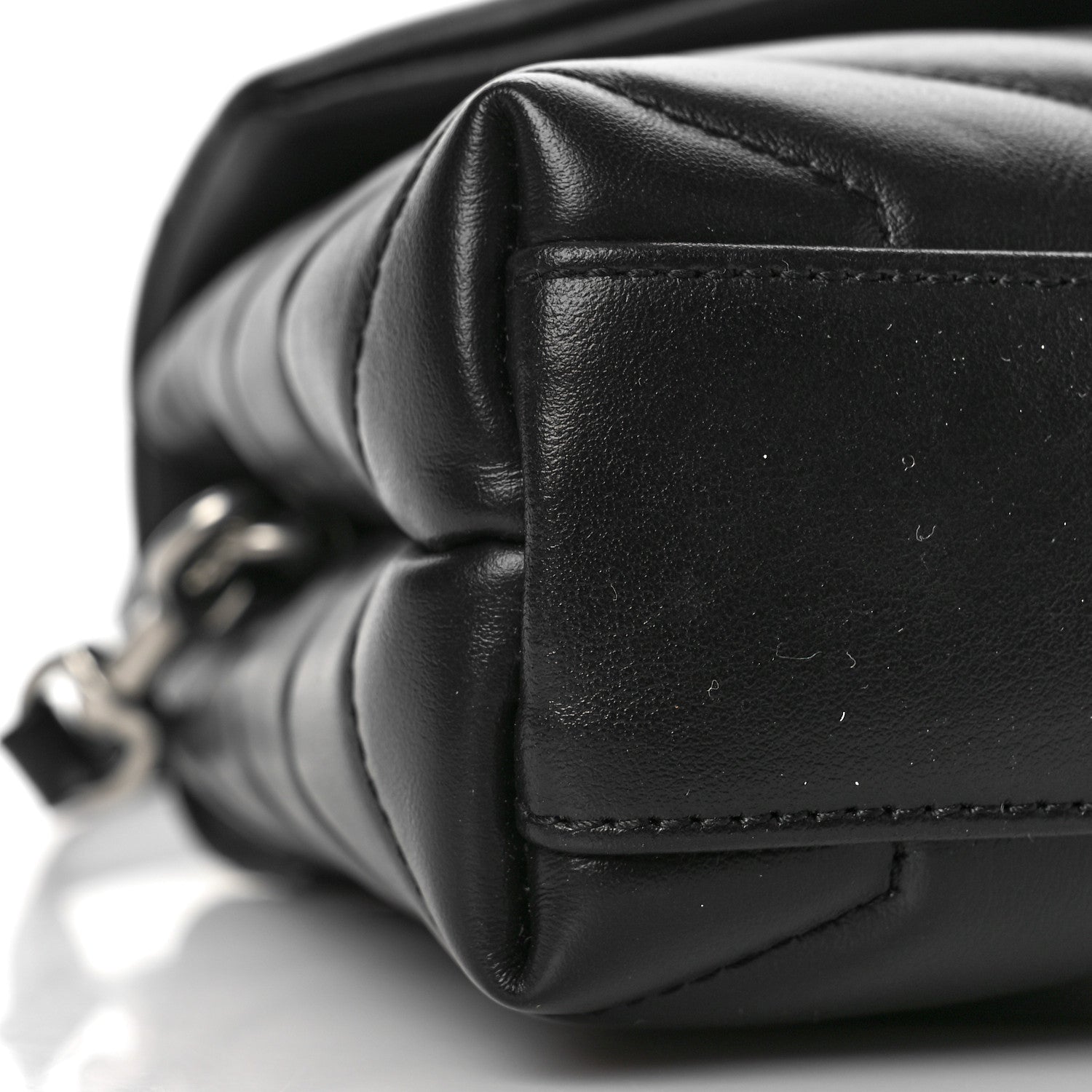 Saint Laurent Calfskin Y Quilted Monogram Toy Loulou Crossbody Bag Black 8 of 9