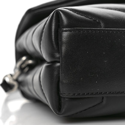 Saint Laurent Calfskin Y Quilted Monogram Toy Loulou Crossbody Bag Black 8 of 9
