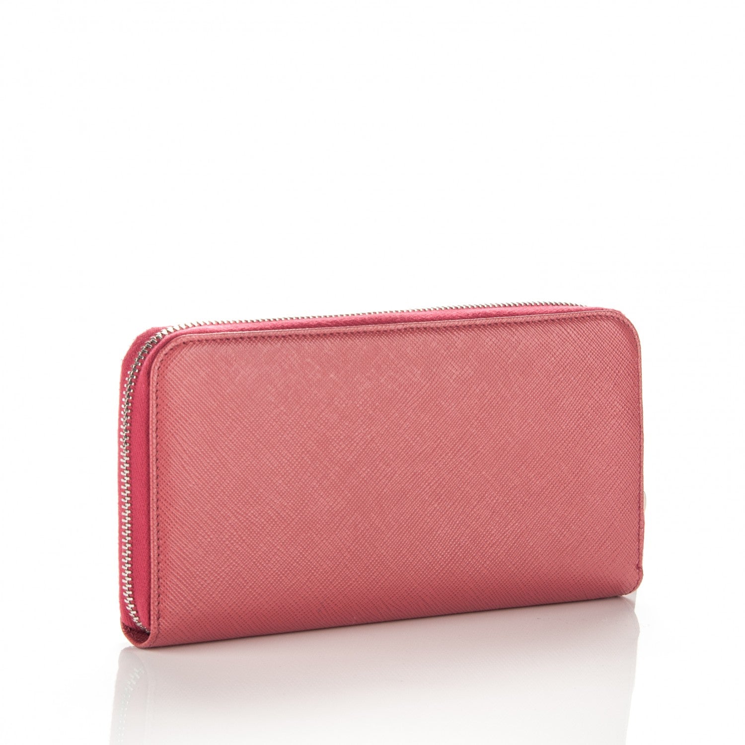 Prada Saffiano Colour Zip Around Wallet Tamaris Pesca 3 of 7