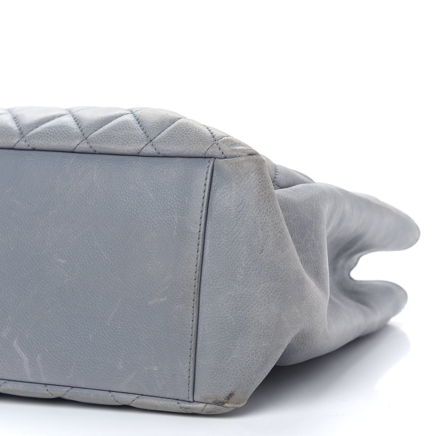 Chanel Caviar Quilted Grand Shopping Tote GST Light Grey 9 of 14