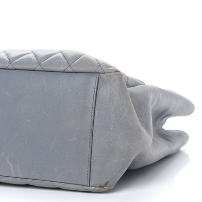 Chanel Caviar Quilted Grand Shopping Tote GST Light Grey 9 of 14