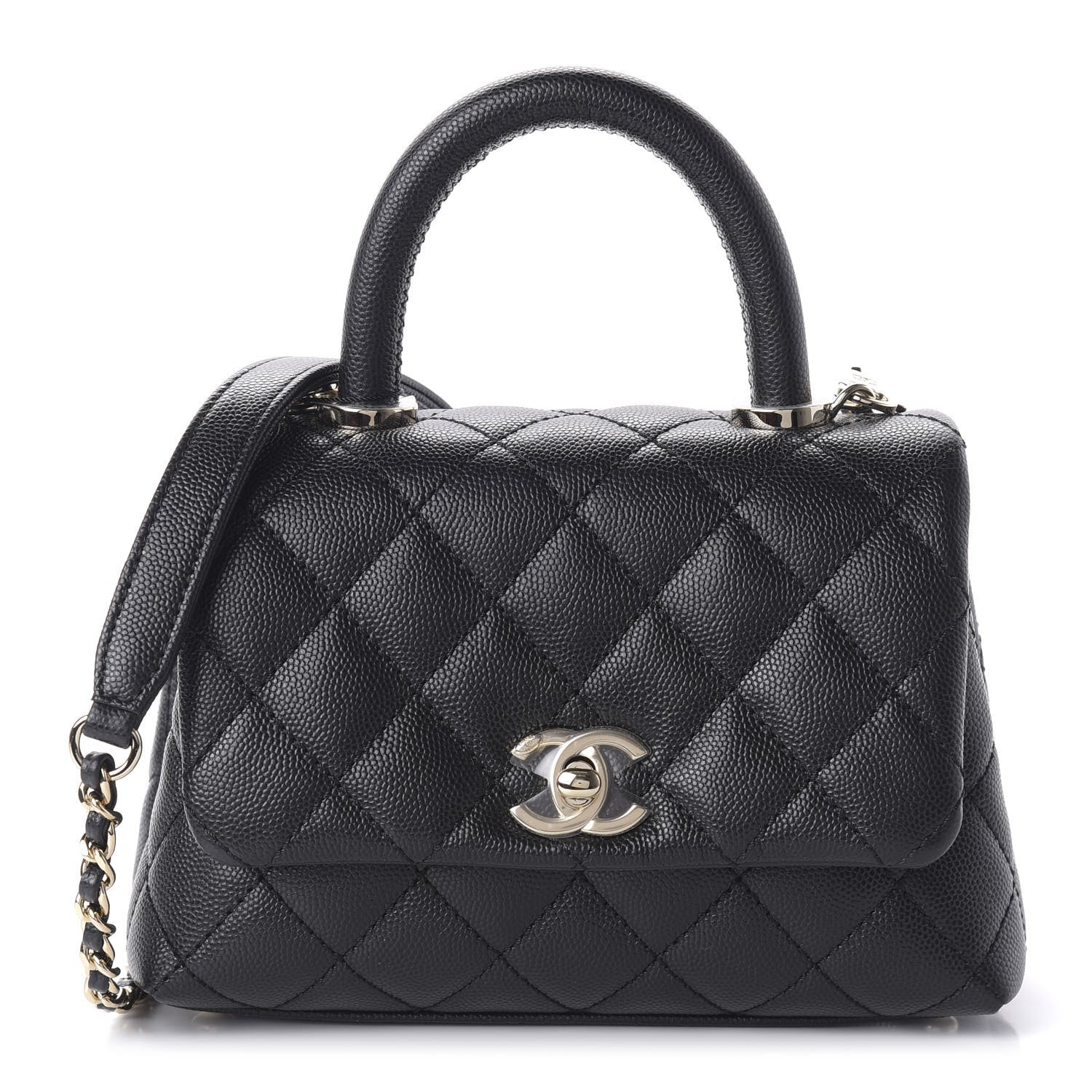 Chanel Caviar Quilted Extra Mini Coco Handle Flap Black 1 of 11