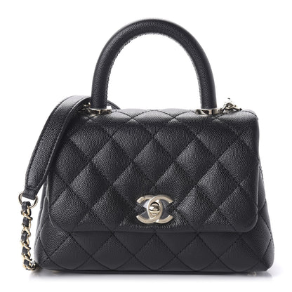 Chanel Caviar Quilted Extra Mini Coco Handle Flap Black 1 of 11