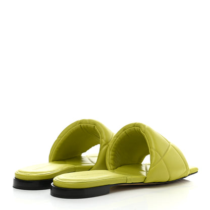 Bottega Veneta Nappa Quilted Rubber Lido Flat Sandals 35.5 Kiwi 4 of 8