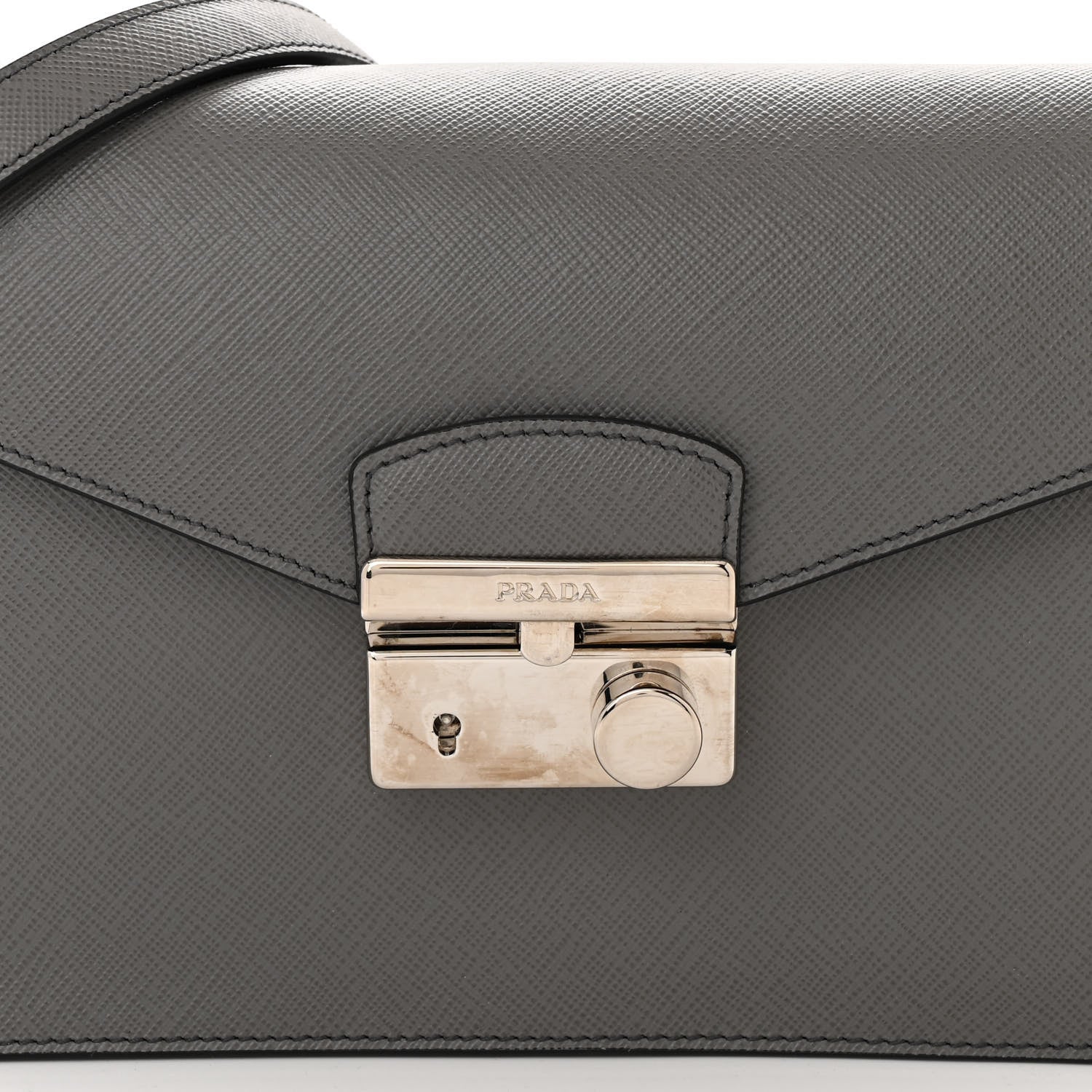Prada Saffiano Sound Crossbody Bag Marmo 7 of 9
