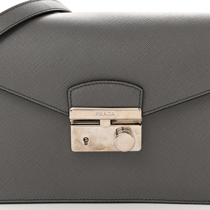 Prada Saffiano Sound Crossbody Bag Marmo 7 of 9