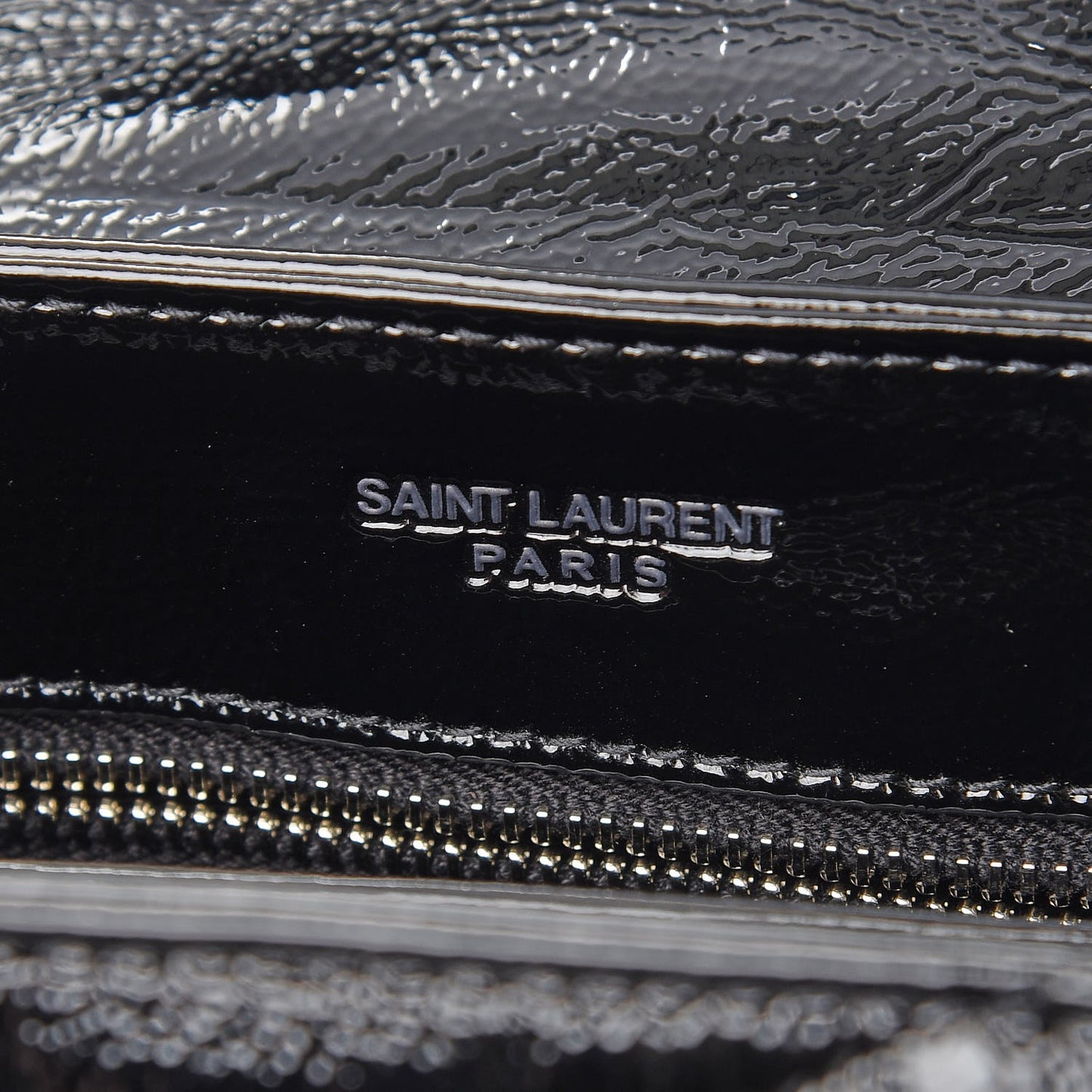 Patent Y Quilted Monogram Toy Loulou Crossbody Bag Black