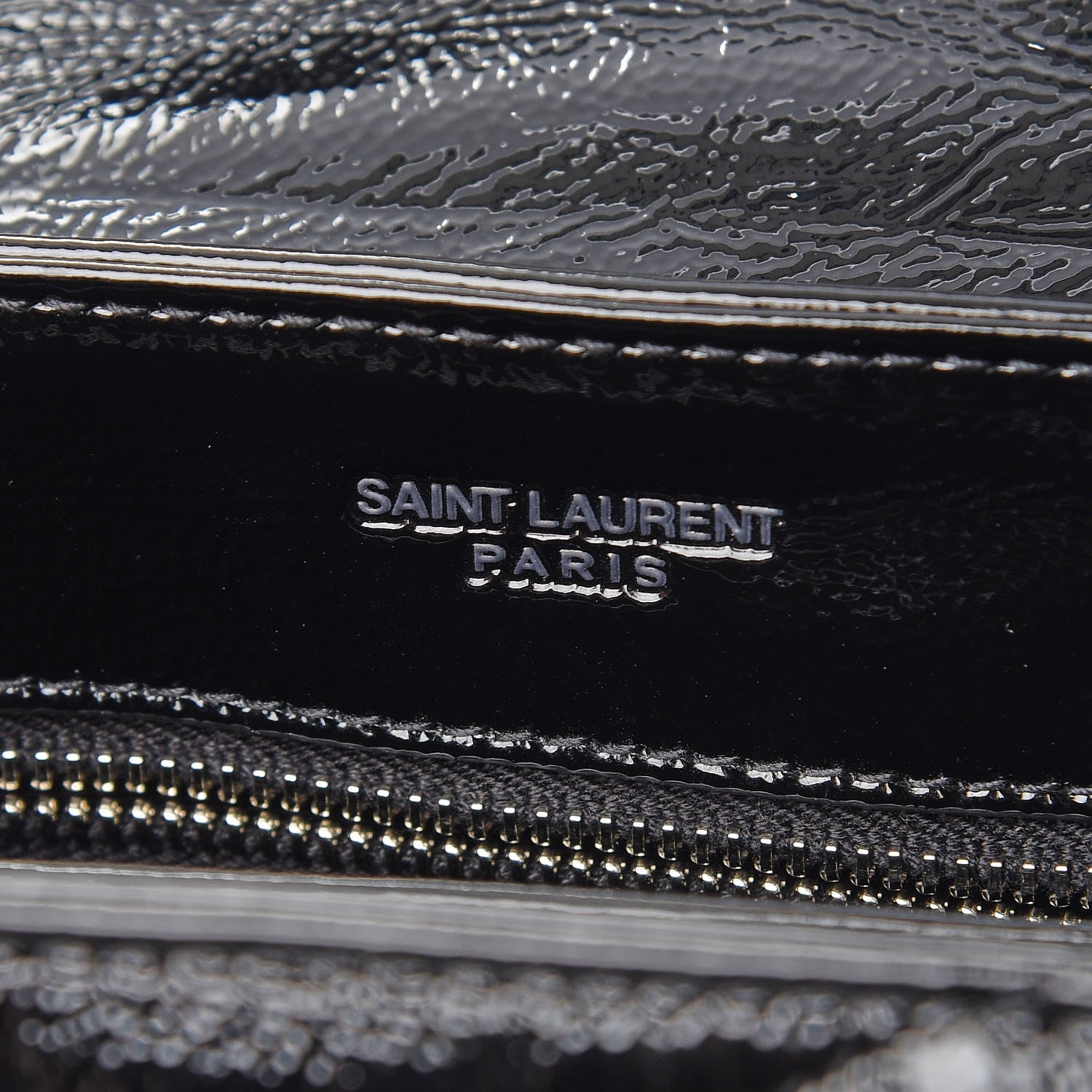 Saint Laurent Patent Y Quilted Monogram Toy Loulou Crossbody Bag Black 6 of 8