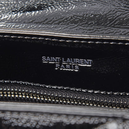 Saint Laurent Patent Y Quilted Monogram Toy Loulou Crossbody Bag Black 6 of 8